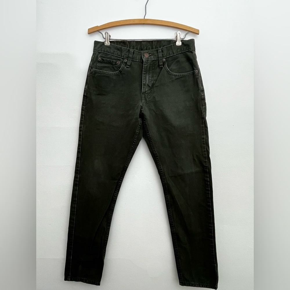 Levi’s 512 Slim Taper Jeans Olive Green Gray Wash Denim Men’s 29x30 Modern Fit - Picture 3 of 7